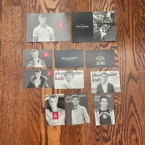 Lot 11 Abercrombie & Fitch Kid Clothing Gift Cards & Discount Cards No Balance
